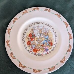 Royal Doulton Bunnykins Christening Plate - Multicolor